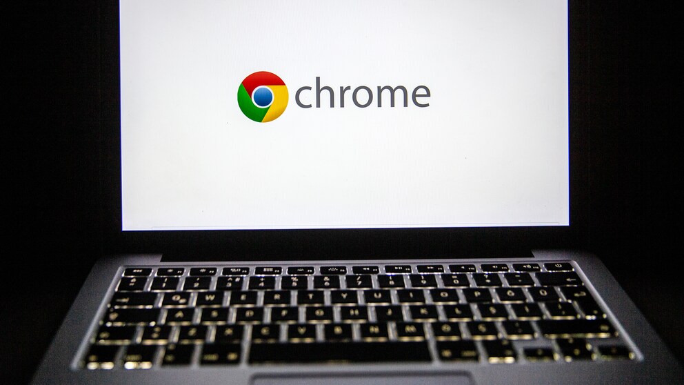 Chrome-Logo auf MacBook
