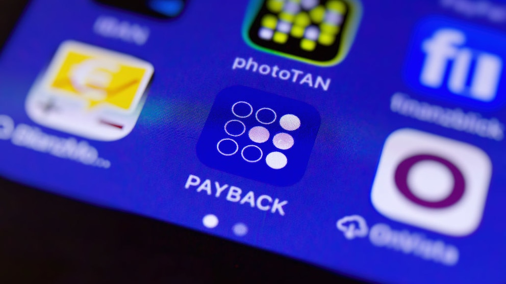 Payback-Symbol auf Handy-Display