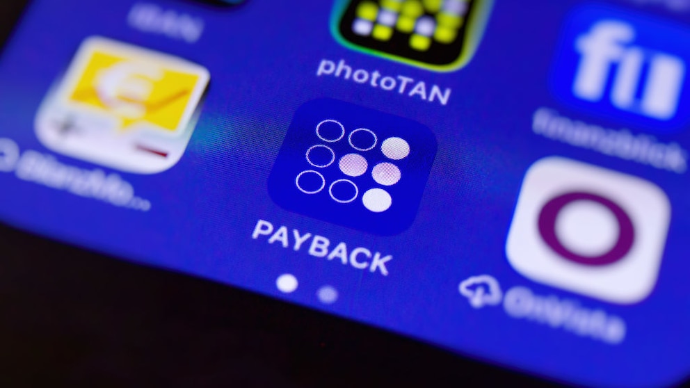 Payback-Symbol auf Handy-Display