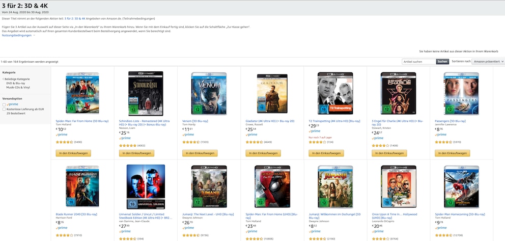 Amazon Blu-ray 3 für 2