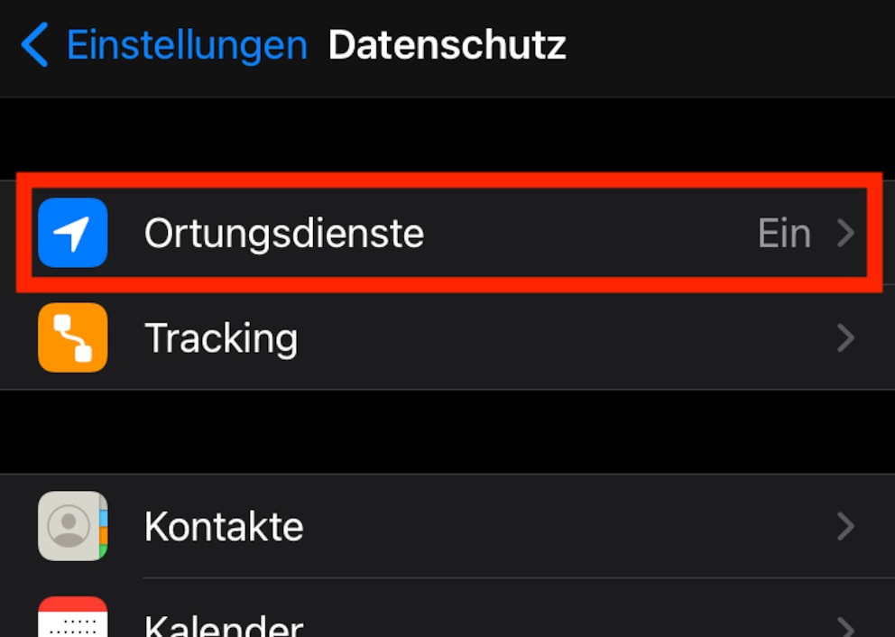 iPhone versteckte Karte