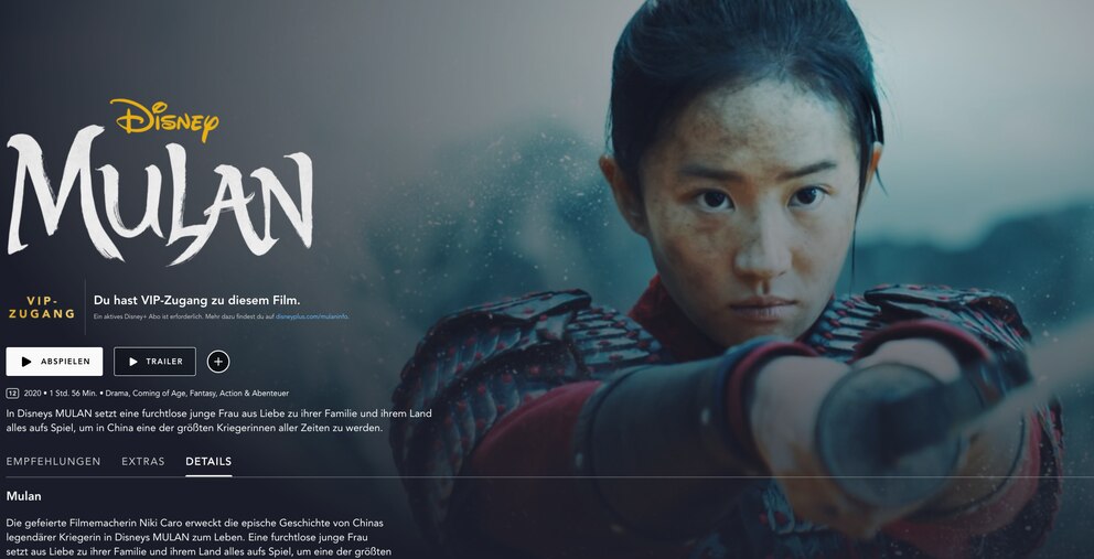 Disney+ Mulan Screenshot