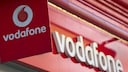 Vodafone-Logo am Shop