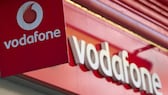 Vodafone-Logo am Shop