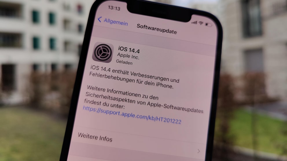 iOS 14.4 Update-Benachrichtigung iPhone