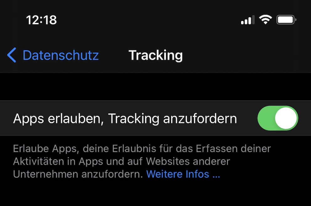 iOS 14.5 Werbe-Tracking