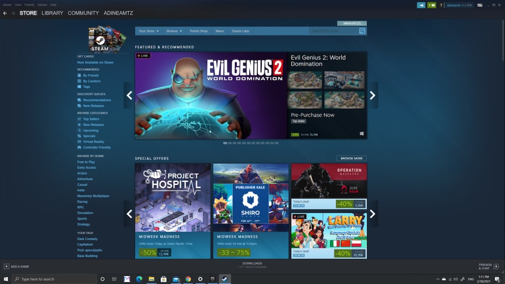 Gaming platform Steam