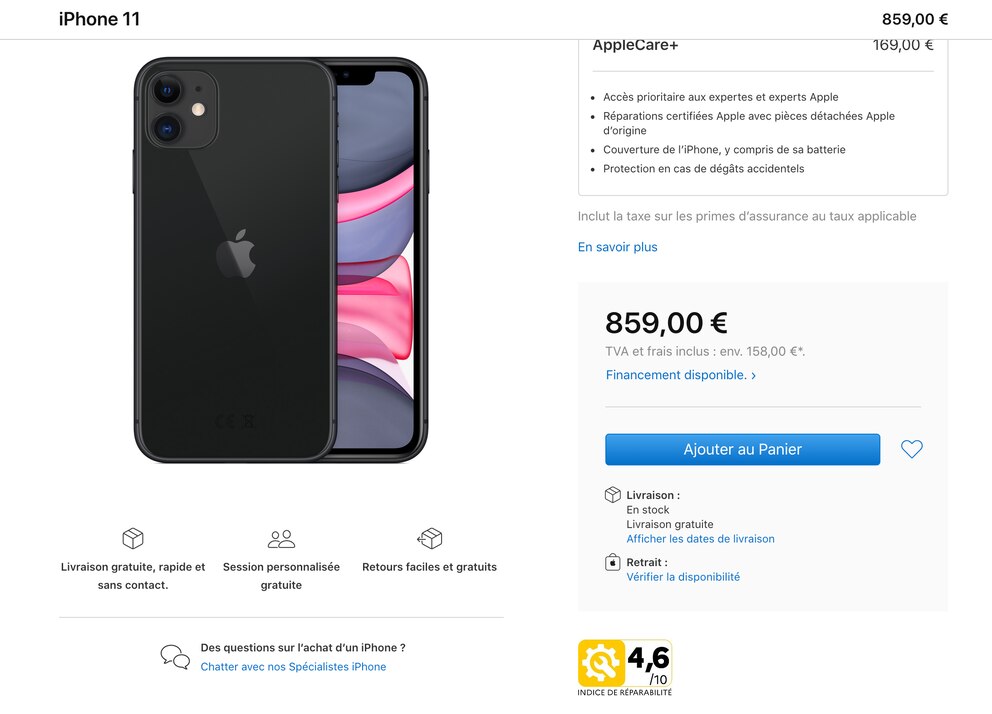 Reparaturfähigkeitsindex beim Kauf eines iPhones