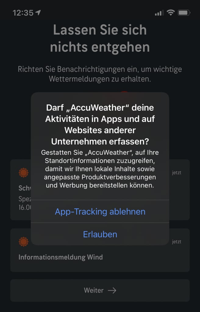 iOS 14.5 App-Tracking Pop-up