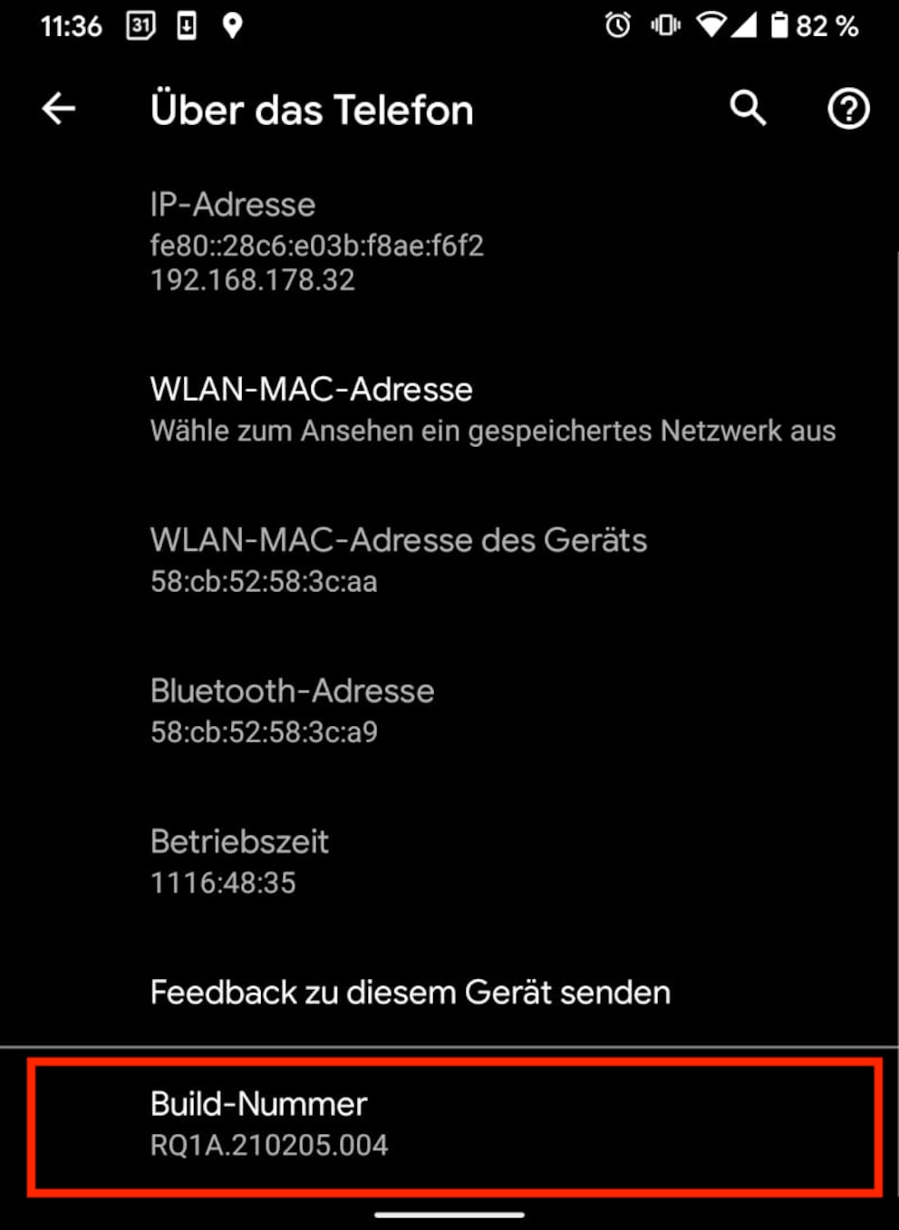 Entwickleroptionen Android