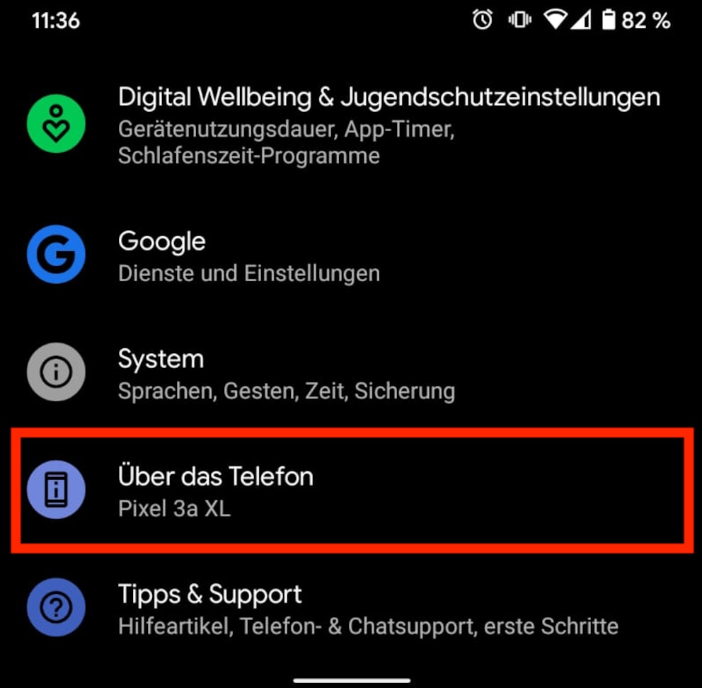 Android-Einstellungen