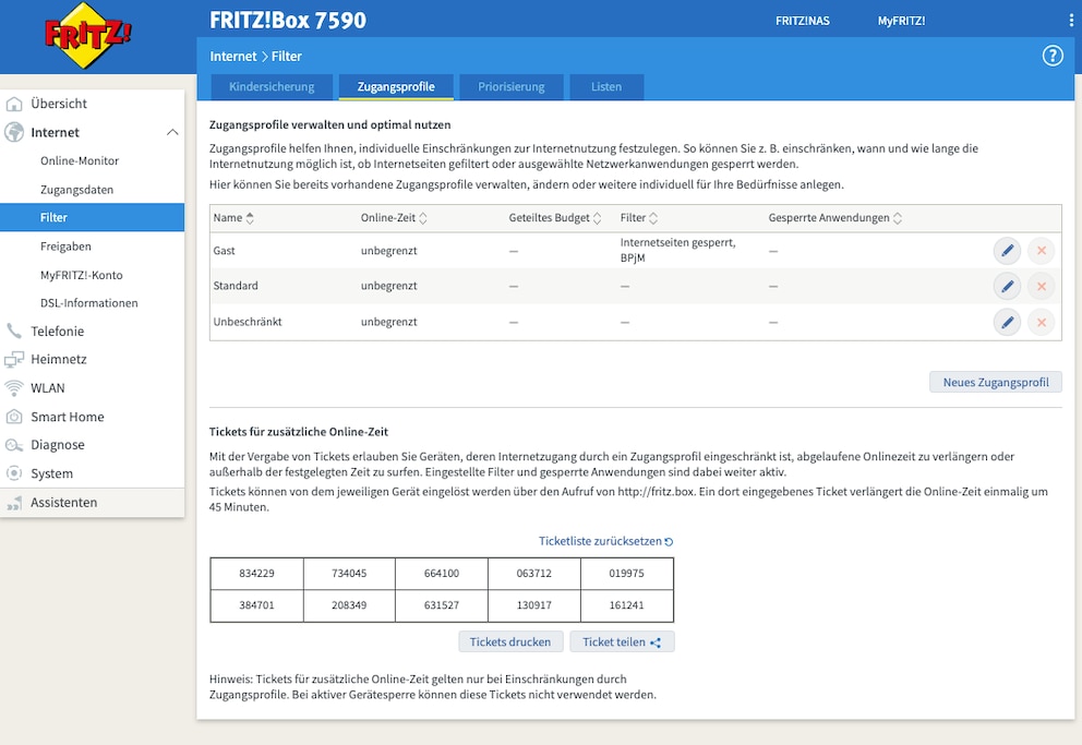 Kindersicherung der Fritzbox