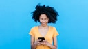 Frau mit Smartphone