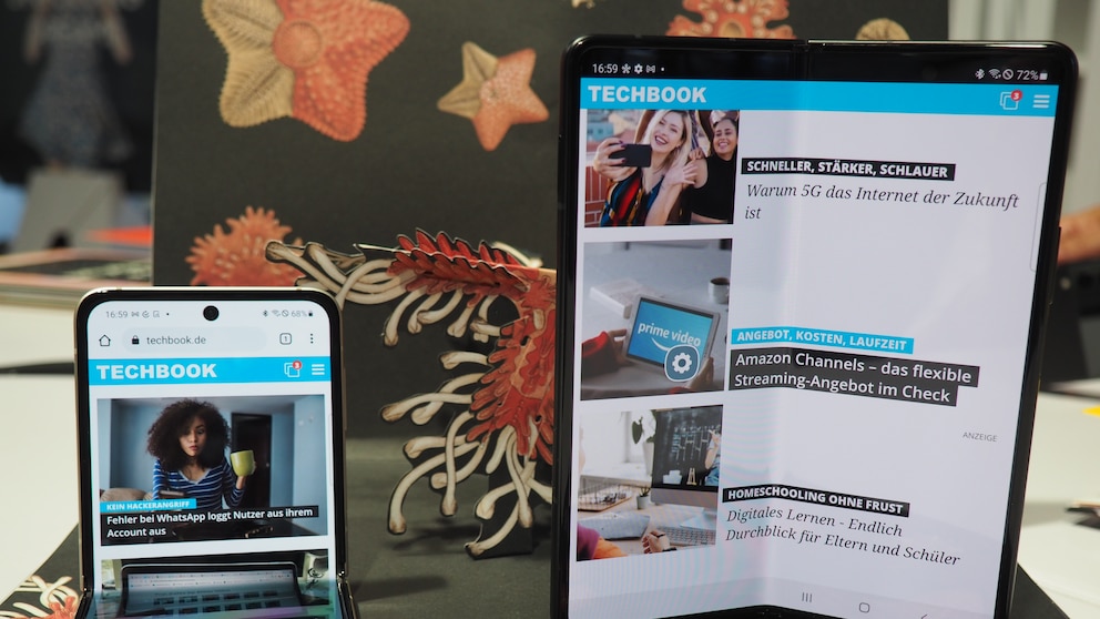 Das neue Samsung Galaxy Z Flip 3 (links) und Z Fold 3 (rechts)
