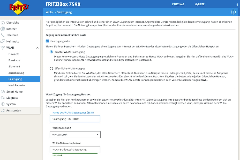 WLAN-Gastzugang auf der Fritzbox