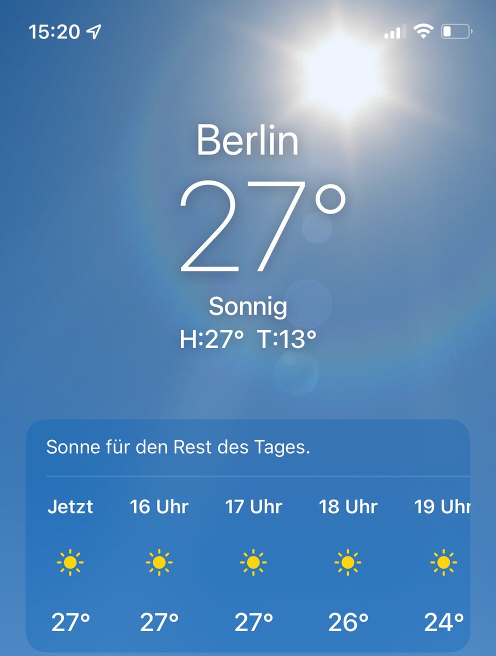 Wetter-App iOS 15