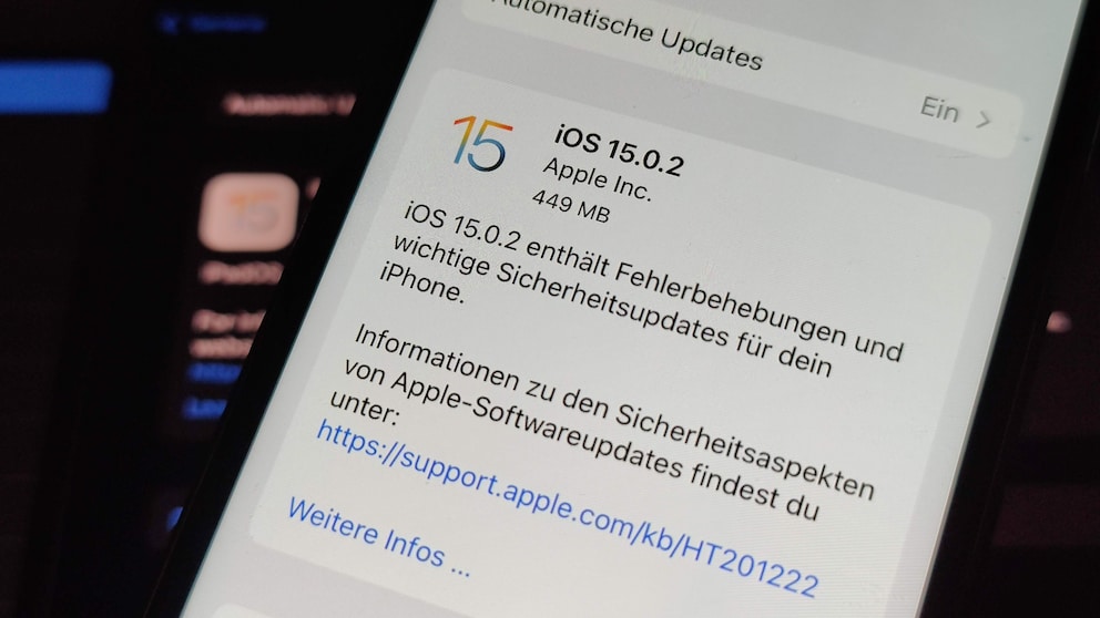 iOS 15.0.2 als Update für iPhone verfügbar