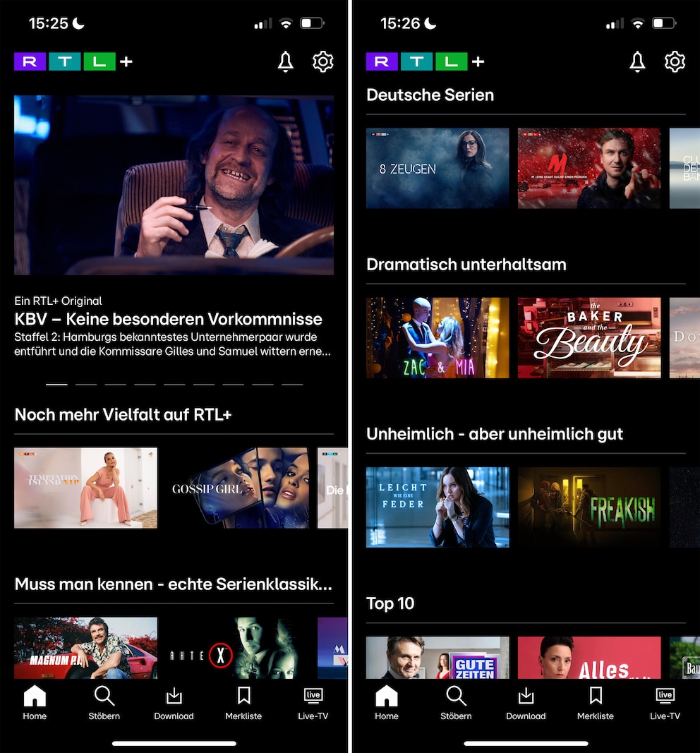 Apps von RTL+