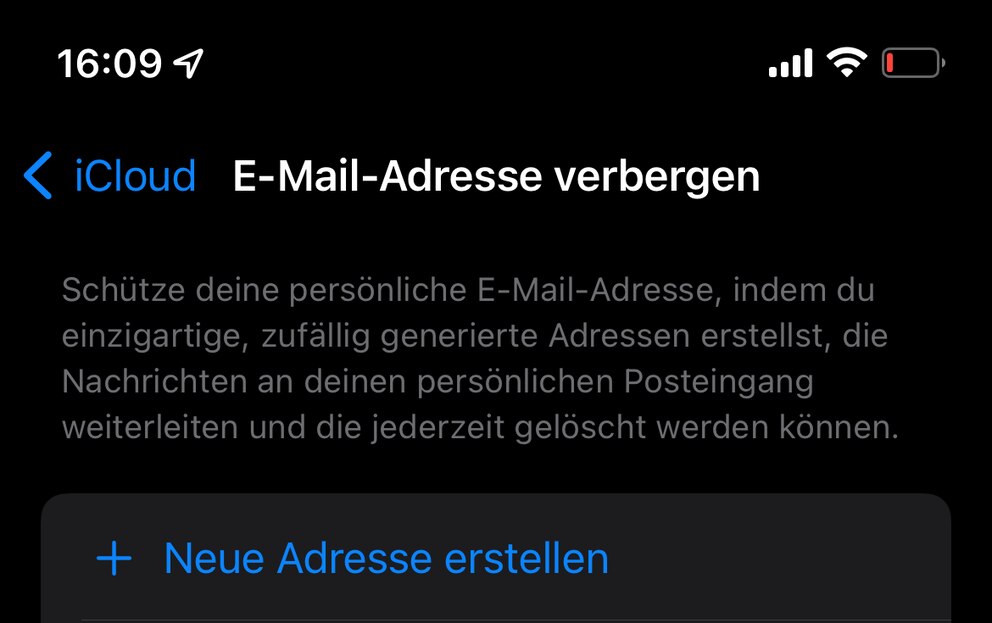 iOS 15.2: E-Mail-Adresse verbergen