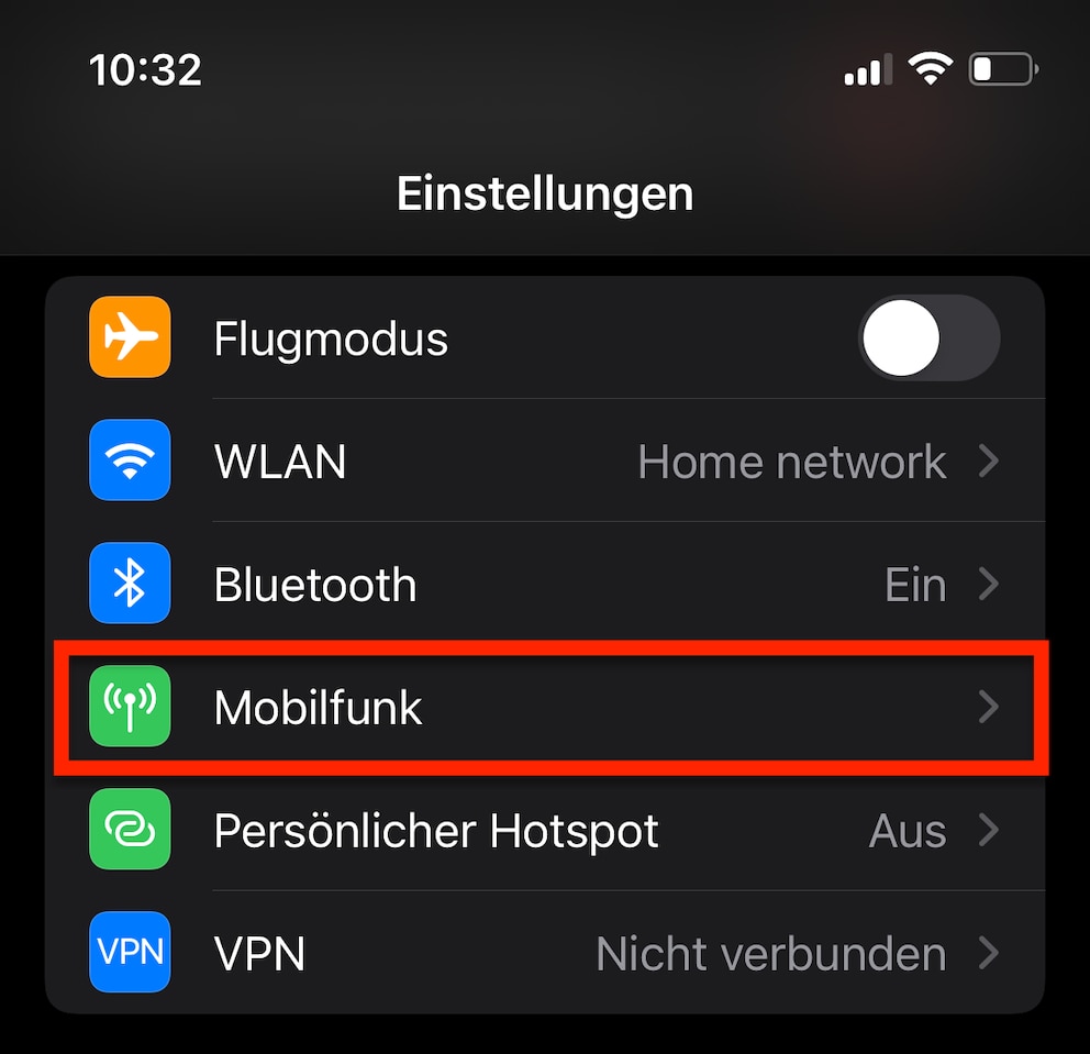 5G-Trick auf dem iPhone