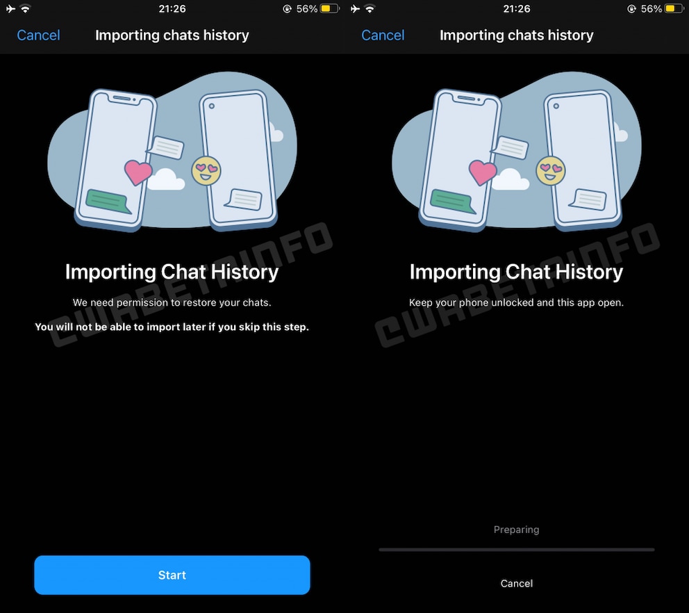 Transfer WhatsApp chats from Android to iOS