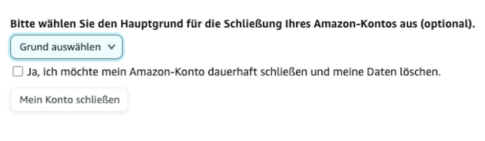 Was beim Löschen des Amazon-Kontos zu beachten ist