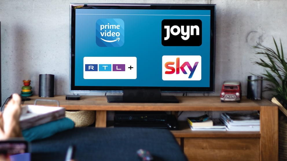 Streaming Anbieter Angebot: Fernseher mit Streaming-Logos