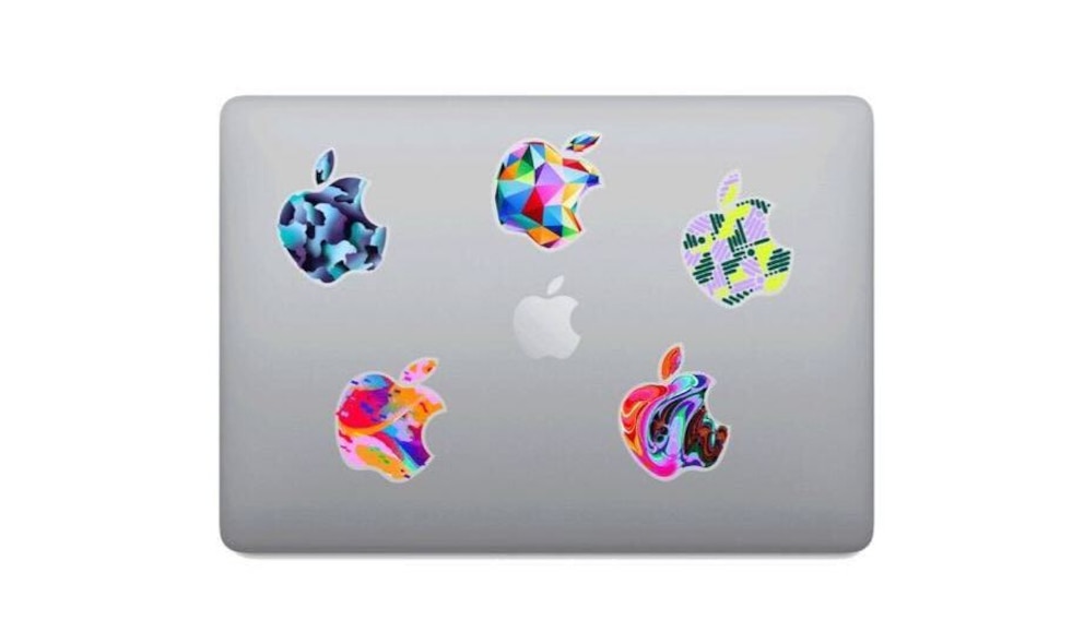 Screenshot Apple Sticker bunte Logos