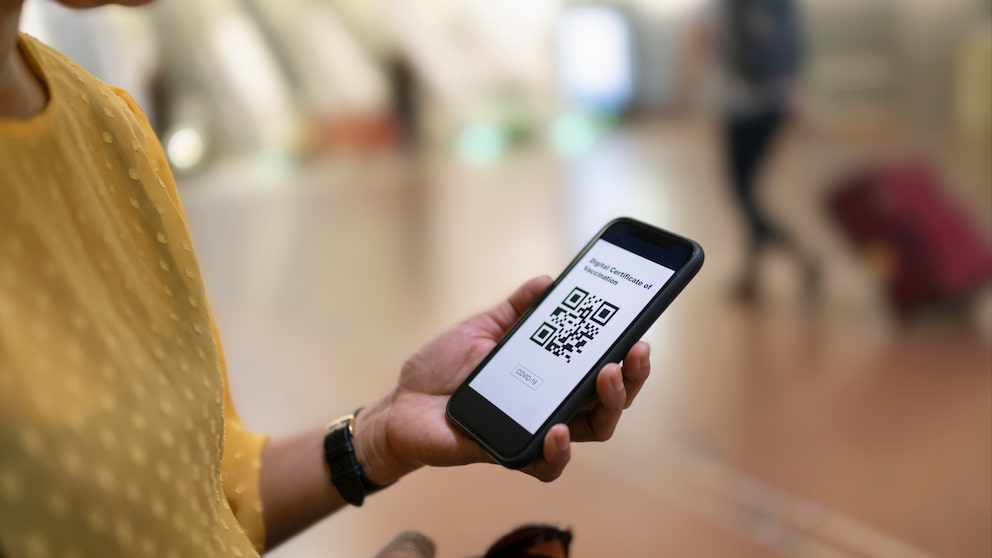 QR-Code auf Smartphone