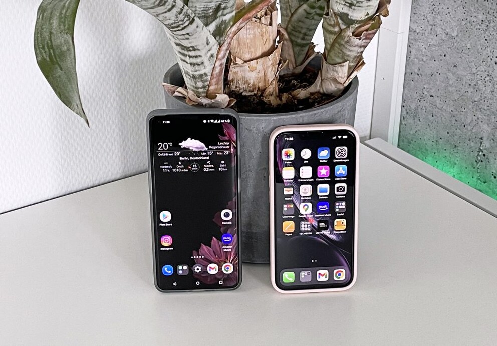 Android or iOS: Two smartphones side by side