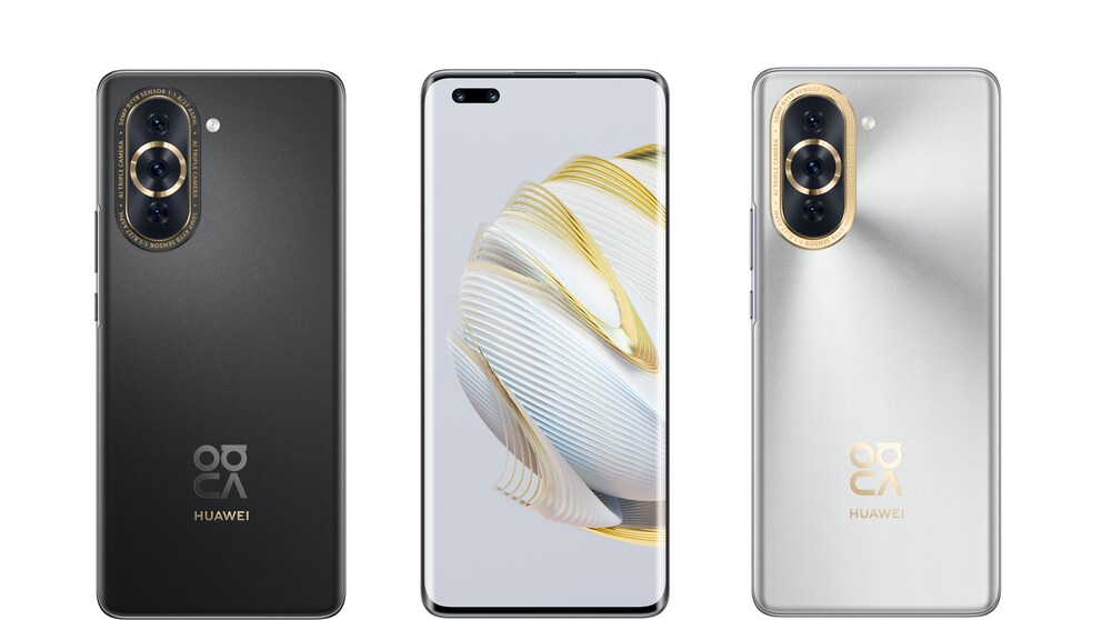 Huawei Nova 10 Pro in Schwarz und Silber