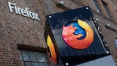 Firefox Browser Logo vor Mozilla Firmenzentrale. Version 106 hat eine neue Funktion für PDfs