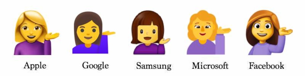 Emoji Bedeutung Frau hält Hand hoch