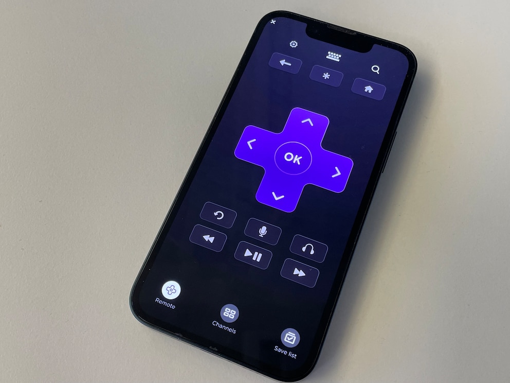 Rokus TV-Remote-App auf dem iPhone