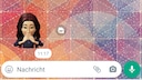 Geist-Symbol hinter WhatsApp-Stickern
