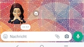 Geist-Symbol hinter WhatsApp-Stickern