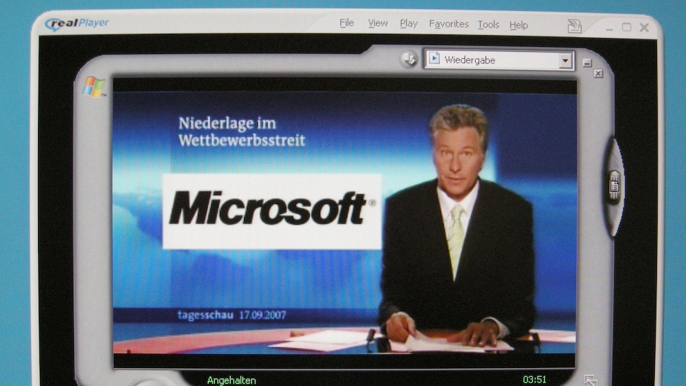 RealPlayer Fenster Microsoft Tagesschau
