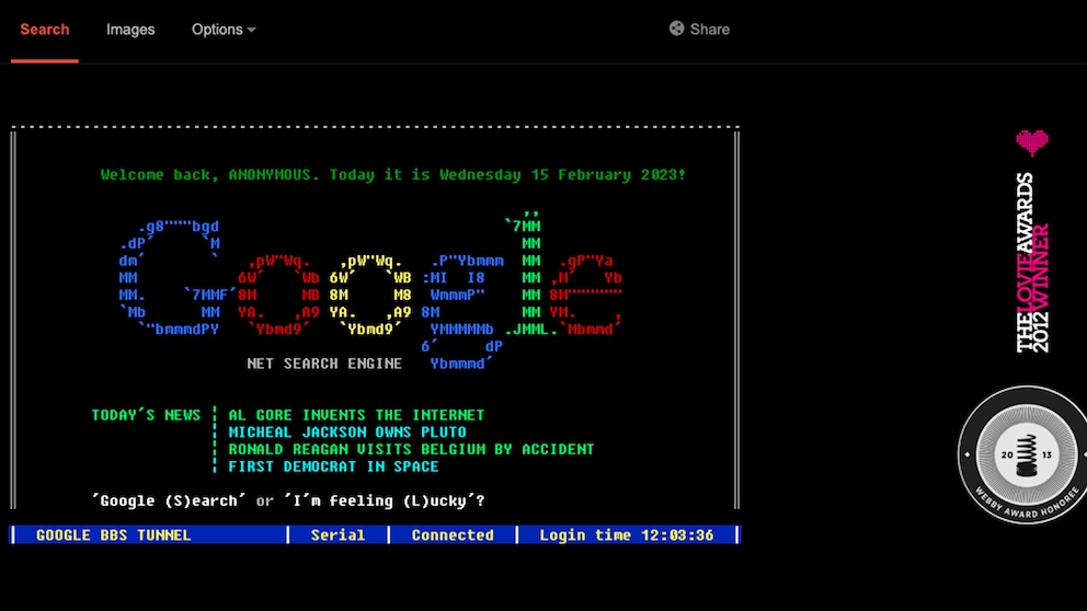 Mass:Werk baut Google im Stil der 80er nach.