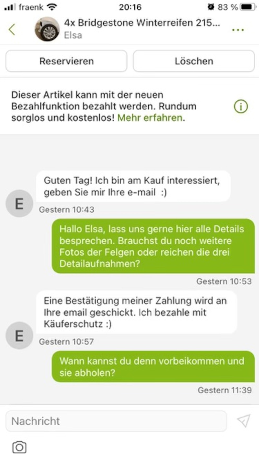 Kleinanzeigen: Im Chat mit den Phishing-Betrügern 