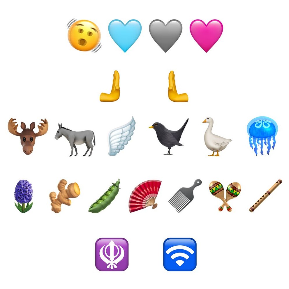 Die neuen Emojis im Apple-Design für iOS 16.4 Beta 4