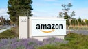 Amazon-Logo vor Zentrale