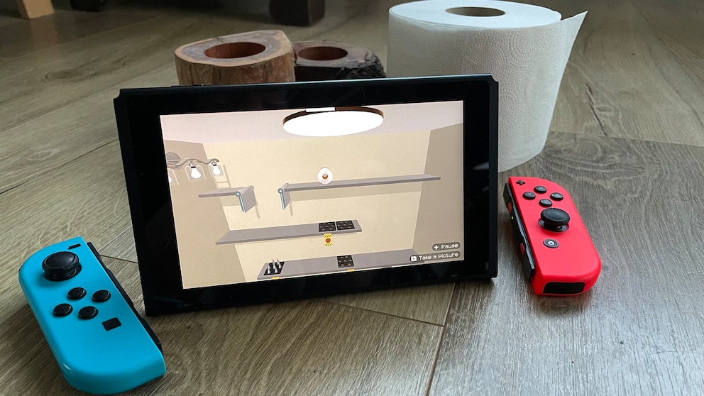 Give Me Toilet Paper auf Nintendo Switch mit Toilettenpapier