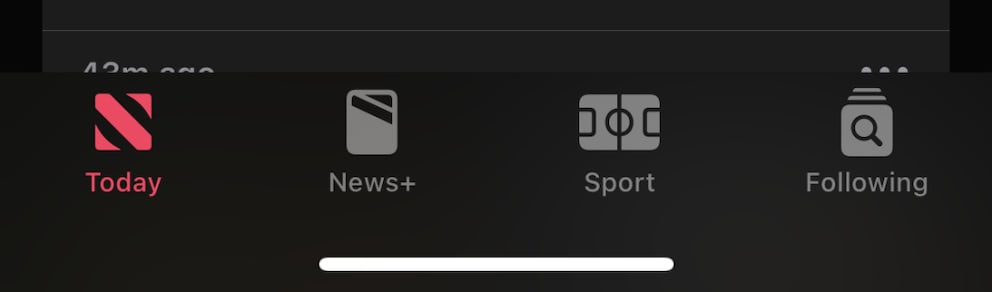 The new Sports tab in the News app under iOS 16.5