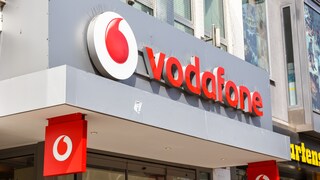 Großes Logo vom Vodafone-Shop.