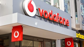 Großes Logo vom Vodafone-Shop.