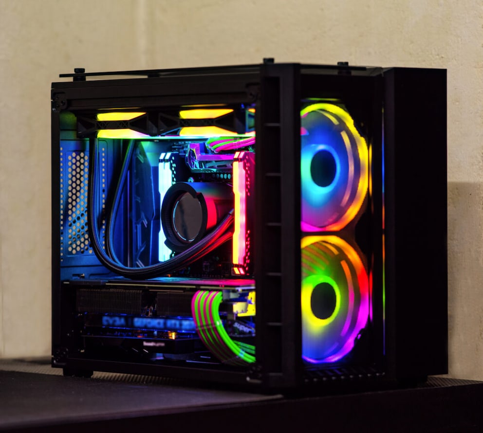 Color-coordinated cables and RGB lighting are a must for many case modders