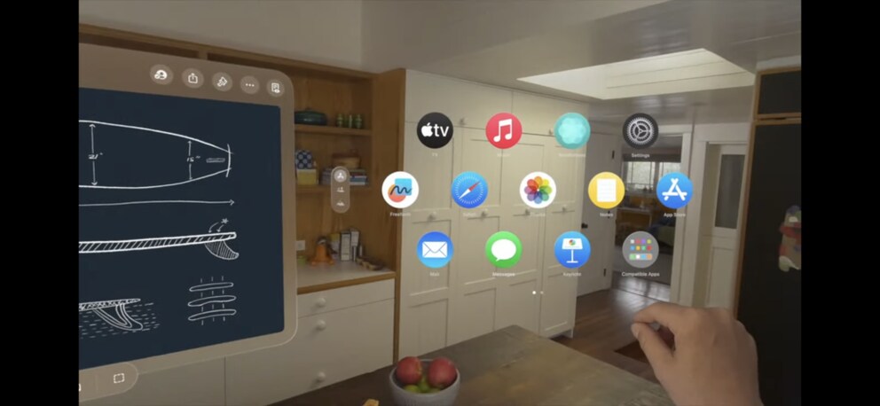 Apple's new headset features its own operating system called visionOS. It comes with its own home screen.