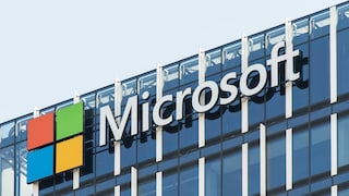 Microsoft-Logo an Unternehmenszentrale