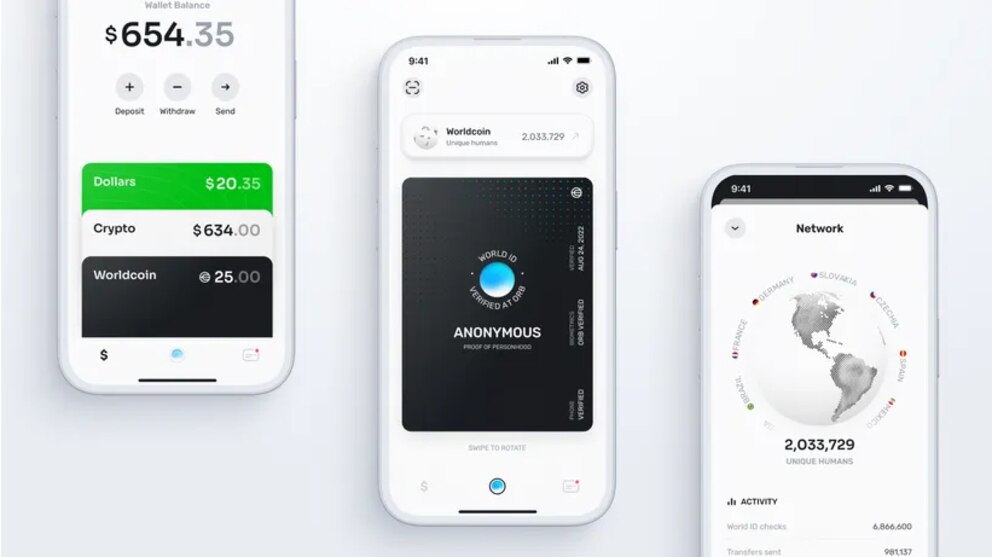 Screenshot Worldcoin-App