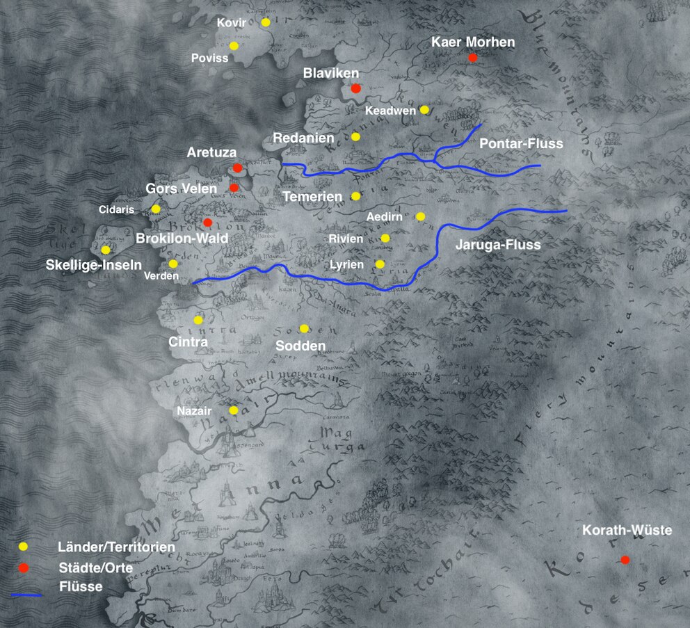 Screenshot Witcher Map Netflix, Markierungen von techbook.de